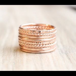 Rose Gold Stacking Ring Set
